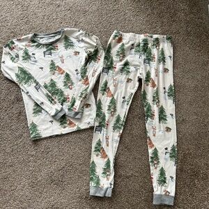 Burt’s Bees Christmas Tree Farm Woodland Animals Pajama Sz 10Y